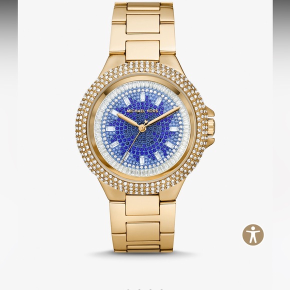 New Michael kors Oversized Camille Ombre Pave Gold-Tone Watch - Picture 6 of 7